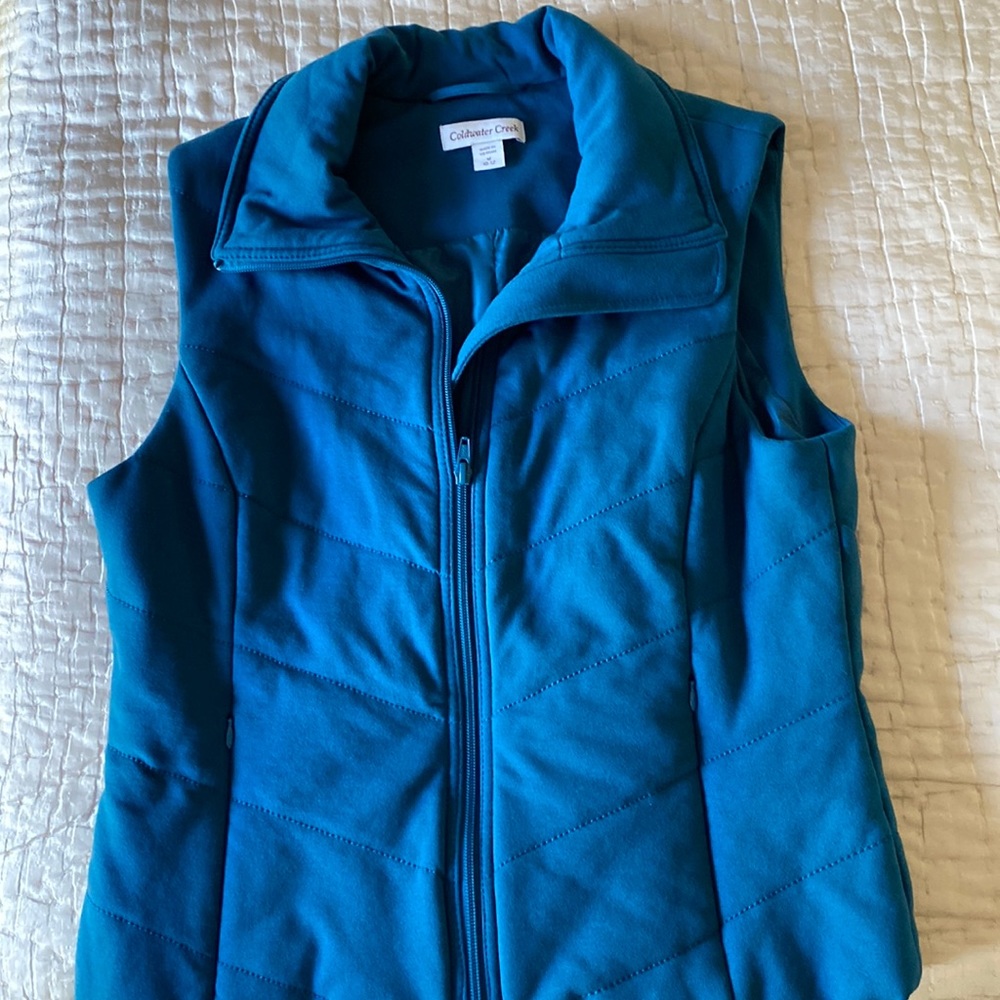 Teal quilted vest